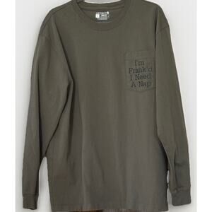 Carhartt Long Sleeve Army Green I’m Frank’d Loose Fit Men’s T-shirt Size Large